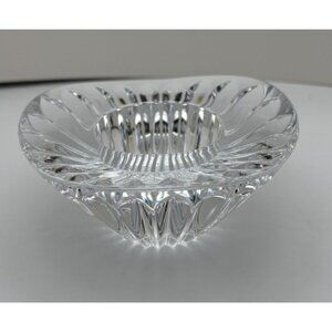 Faberge Imperial Soleil, Clear Crystal Oblong Votive 4" x 1 3/4" Tall